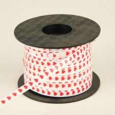 CURLY RIBBON 200YD RED HEARTS