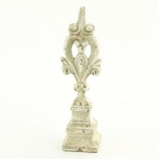 13" FLEUR DE LIS STONE RUST