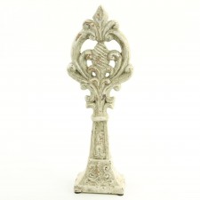 17" FLEUR DE LIS STONE RUST