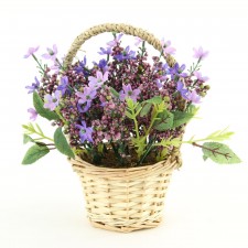 9"SPRING FLR/BERRY IN BASKET