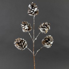 21"MED.SNOW PINECONE SPRAY