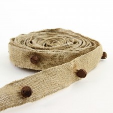 1"X5YD BURLAP JINGLE BELL A4