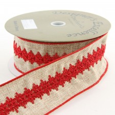 2.5"X10Y BURLAP EMB.CTR A10