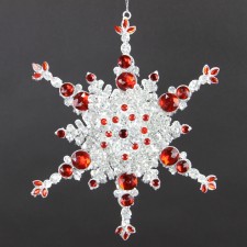 9.5"GLT.STAR SNWFLK ORNA A25