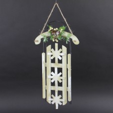 18"SLED SNOWFLK SNOW ORN A4