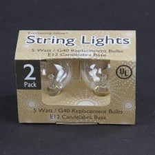 G40-5WATT CLR BLB 2/PKG A25