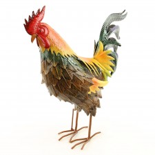 19.5"METAL ROOSTER FIG