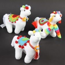 7"PLUSH HOLIDAY LLAMA FIG