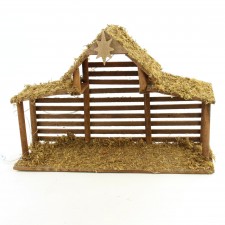 12"ELEC/WD NATIVITY STABLE S2