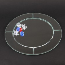 13"D GLS MIRRO CHARGER PLATE