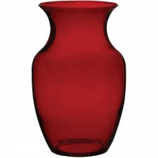 8" ROSE VASE RUBY X1