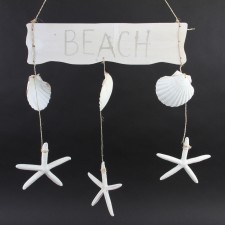 29"WOOD BEACH SIGN W/STARFISH
