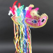 7"FEATHER FACE MASK