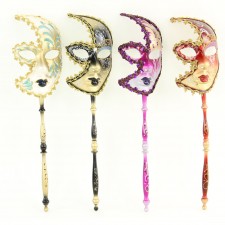 19"MARDIS GRAS MASK ON STICK