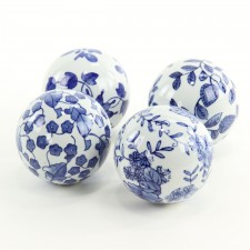 4"FLORAL DECORATIVE BALL ASST