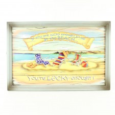24"3-D LUCKY ENOUGH WALL PLQ