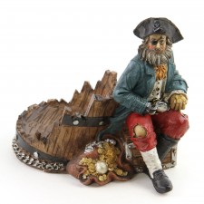 6.75"PIRATE WINE BOTTLE HLDR