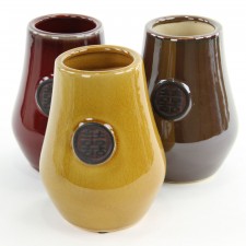 6.5" ASIAN COIN VASE ASST