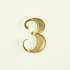 3 BLOCK NUMBER 25PC/PKG GOLD