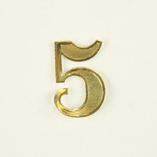 5 BLOCK NUMBER 25PC/PKG GOLD