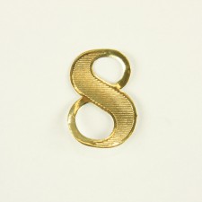 8 BLOCK NUMBER 25PC/PKG GOLD