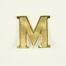M BLOCK LETTER X25PC GOLD
