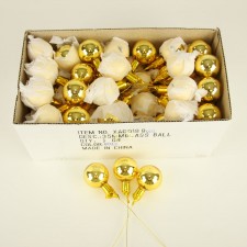 35MM GLASS BALL 72/BX GOLD