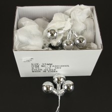 35MM GLASS BAL 72/BX SILVER