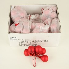 30MM STEM BALL 72/BX MATTE RED