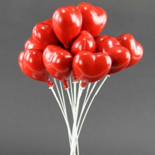 2.25"RED HEART W/8" WIRE 12/PK