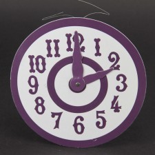 7" CLOCK DIAL PURPLE/WHITE