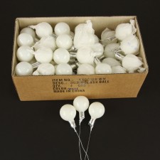 35MM GLASS BALL 72/BX WHITE