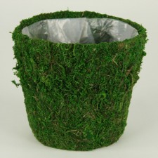 6.5"RND GREEN MOSS POT BASKET