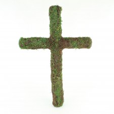 30"TWIGGY VINE/GRN MOSS CROSS