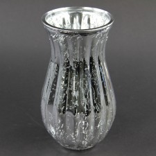 8.75"X4"RND.RIBBED VASE