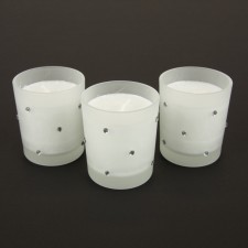 2.5" GLS VOTIVE DIAMOND 3/PKG