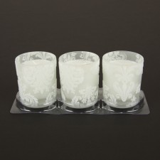 2"X2.4"FLEUR-DE-LIS 3/PKG WH