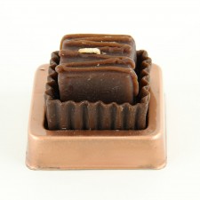 2.5"SQ.CHOCOLATE TRUFFLE BRWN