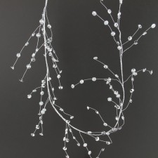 46"CLEAR DIAMOND GARLAND SILVE