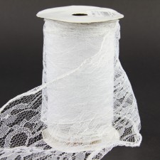 6"X10YD W.W.LACE RIBBON WHT