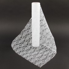 14"X10YD LACE FABRIC WHITE