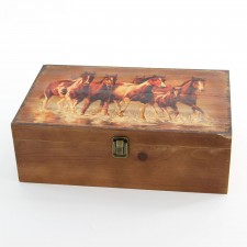 FIVE RUNNING HORSE WDN FRAME