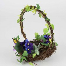 9" MD FLWR/BUTTRFLY BASKET