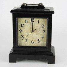 13" WOODEN CLOCK ANT.BLACK