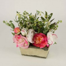 11"PRE-MADE SPRING ROSE ARRG.