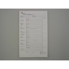 WEDDING ORDER PADS