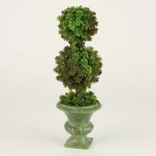 13.5"DBL BALL SEDUM TOPIARY