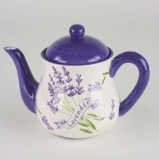 7" CER.LAVENDER TEAPOT