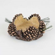5"X5"X2" PINECONE CANDLE HLDR