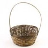 Shinoda Design Center 10-5-rd-bamboo-bskt-w-handle